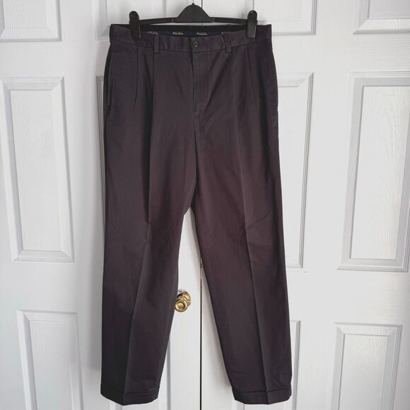 Brooks Brothers Advantage Chino Elliot 36/34 Cuffed *Wallet‎ Fade Spot* - Picture 1 of 11